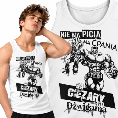 TANK TOP NA SIŁOWNIĘ  NIE MA PICIA NIE MA ĆPANIA